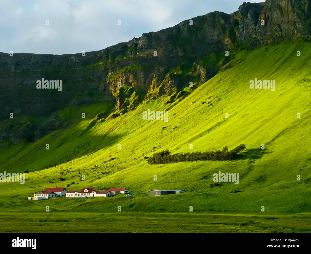 Paesaggio vicino Skogar, Highway 1, Islanda Foto Stock