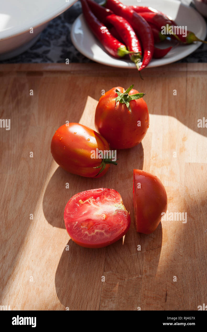 Ochsenherz-Tomaten Foto Stock