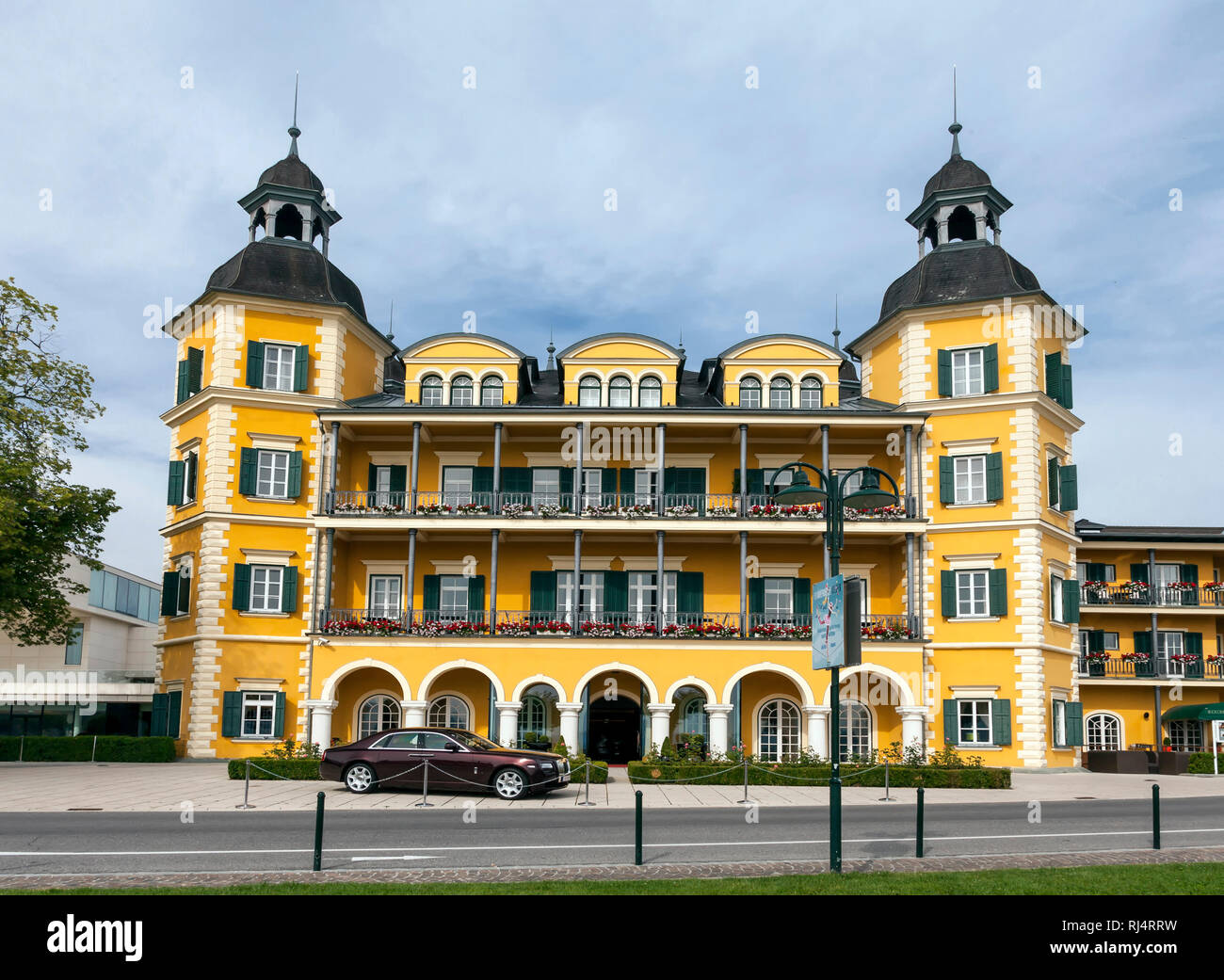 Schloss am W?rthersee Foto Stock