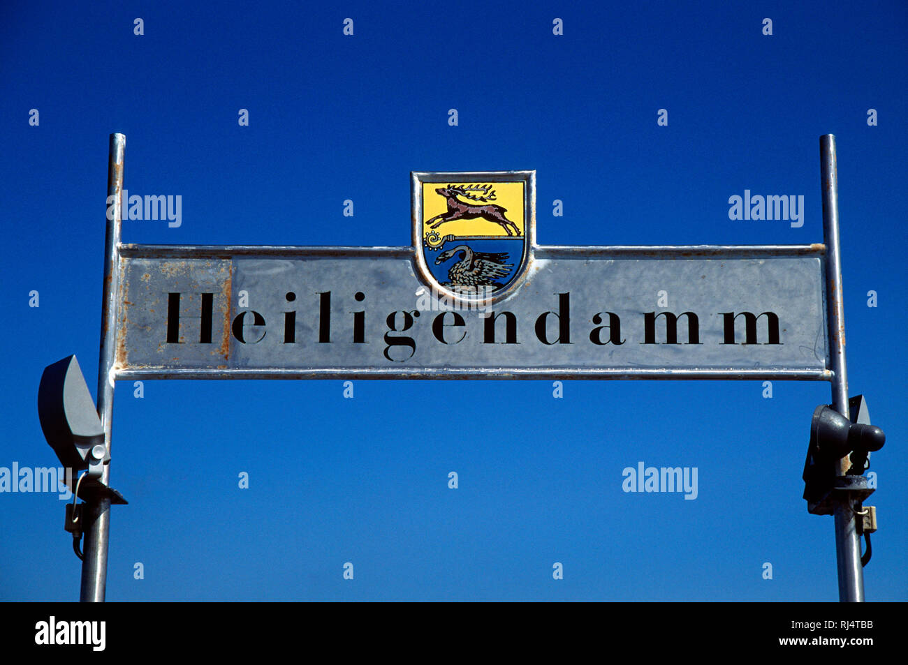 Heiligendamm, Schild Heiligendamm Foto Stock