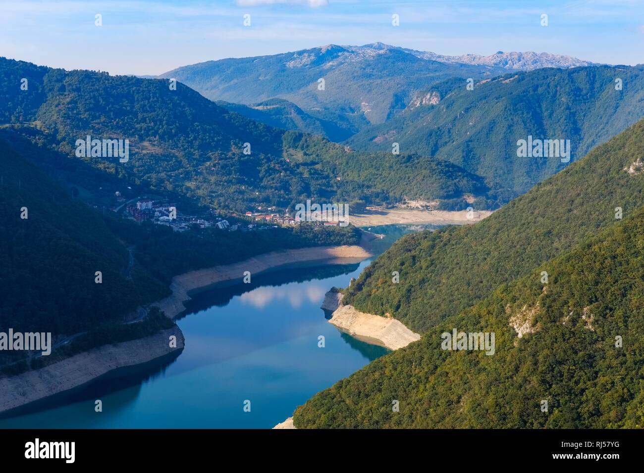 Pivsko jezero serbatoio, Pluzine Provincia, Montenegro Foto Stock