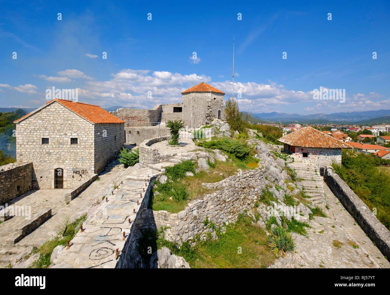 Il castello di Bedem, rovine di Onogost, Niksic, Montenegro Foto Stock