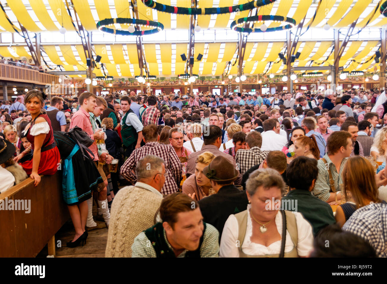 Oktoberfest, Festzelt, München, Deutschland Foto Stock
