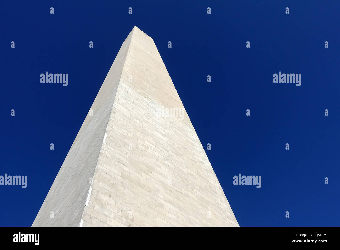 Una vista del Monumento di Washington a Washington D.C. in onore di America del primo presidente George Washington. Foto Stock