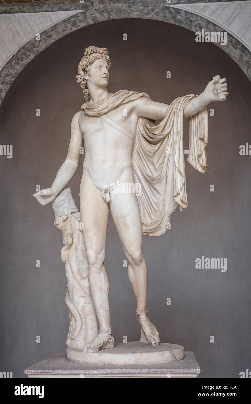 Europa, Italien, Lazio, Rom Vatikan, statua des Apollo von Belvedere (Vatikanische Museen) Foto Stock