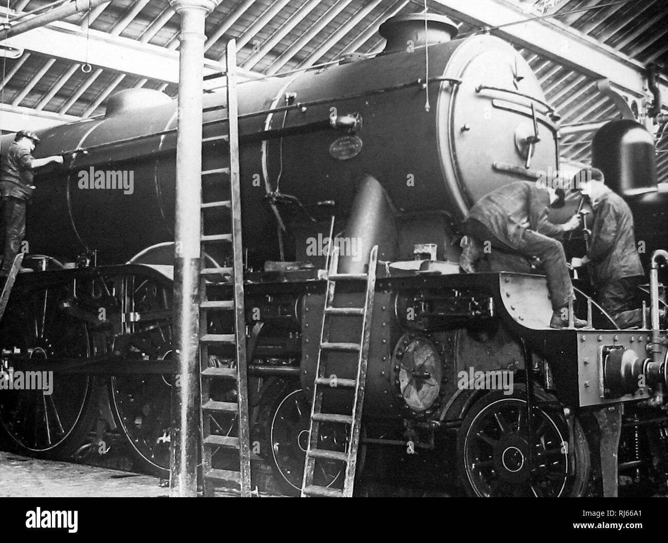 Costruzione di un pacifico LNER locomotore Foto Stock