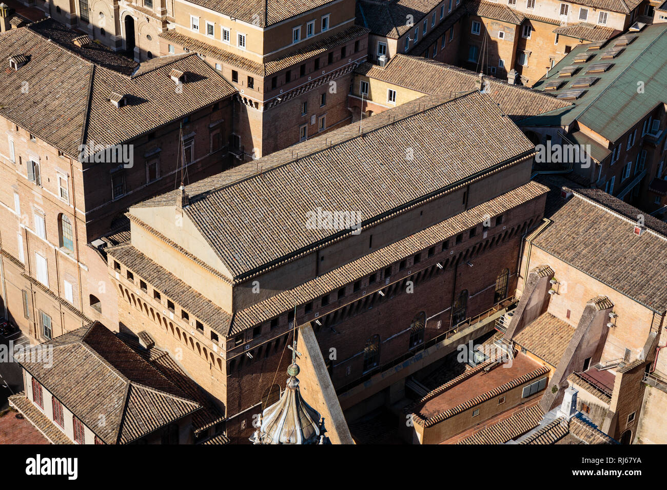 Europa, Italien, Lazio, Rom Vatikan, Die Sixtinische Kapelle von oben Foto Stock
