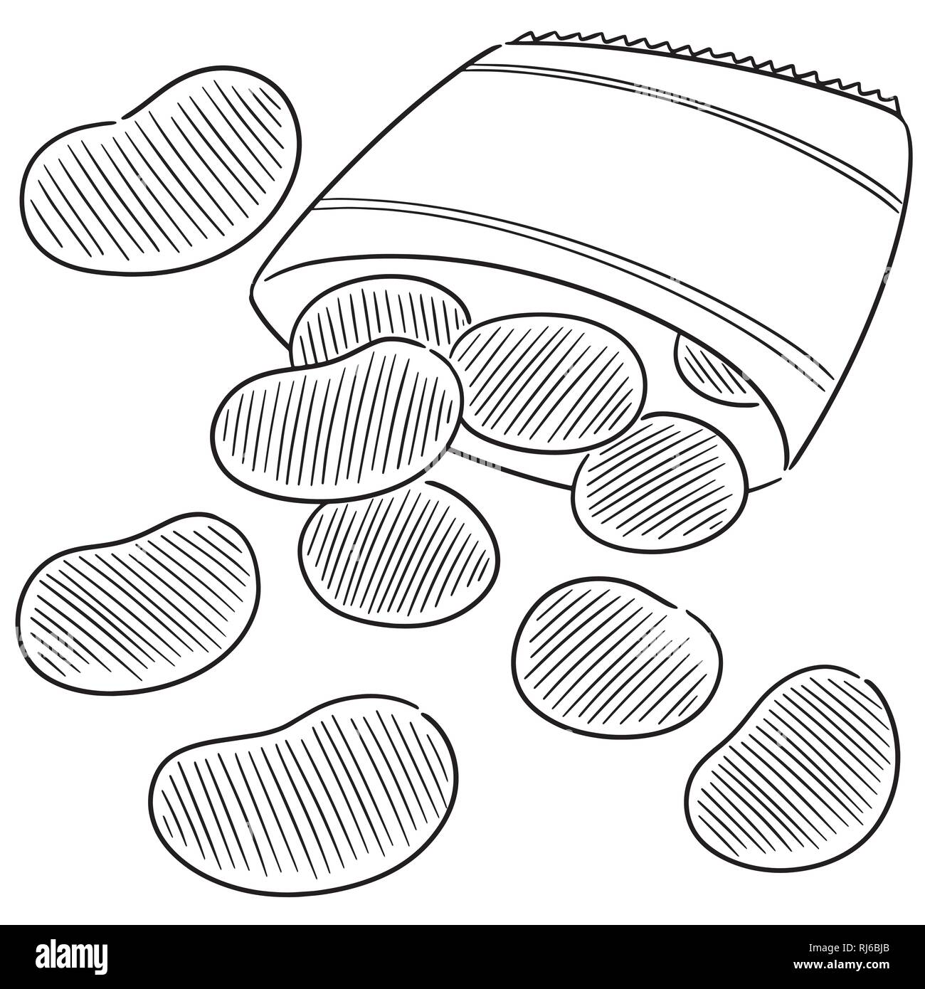 Vettore di patatine Illustrazione Vettoriale