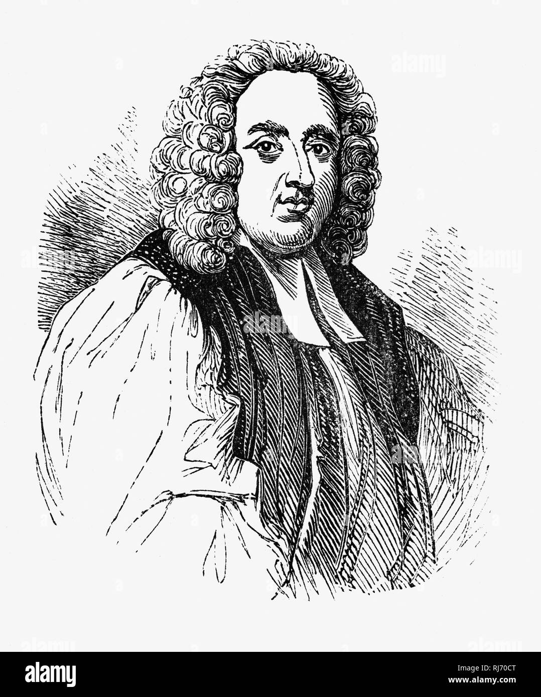 George Berkeley (1685-1753), noto come Vescovo Berkeley (Vescovo di Cloyne) era un filosofo anglo-irlandese la cui realizzazione primario è stata la promozione di una teoria ha chiamato 'immaterialism" (in seguito denominato "l'idealismo ubjective' da altri). Questa teoria nega l'esistenza di materiale sostanza e sostiene invece che oggetti familiari come i tavoli e le sedie sono solo idee nella mente di perceivers e di conseguenza non può esistere senza essere percepito. Berkeley è anche noto per la sua critica di astrazione, una premessa importante nel suo argomento per immaterialism. Foto Stock