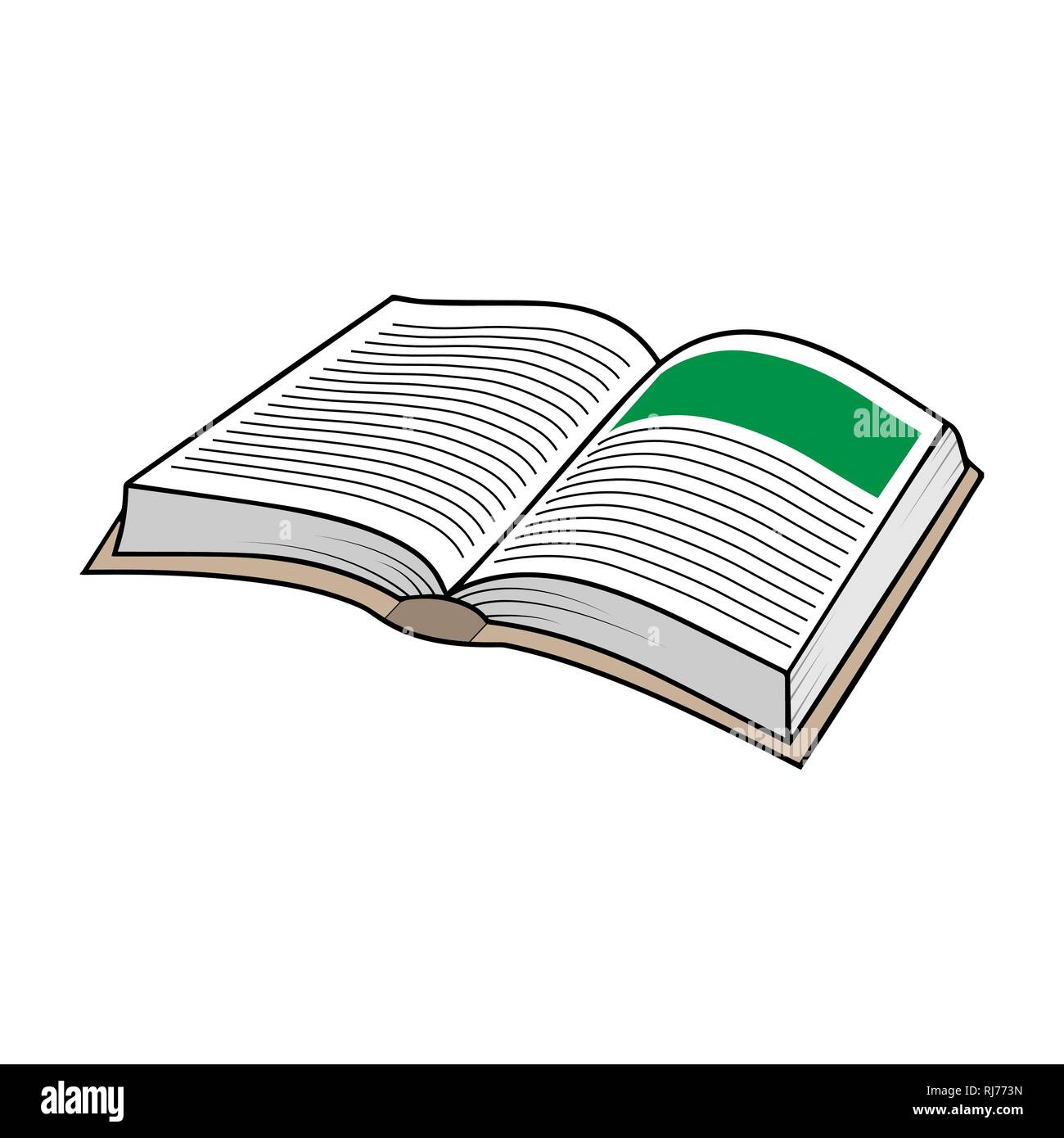 Illustrazione a colori di un libro aperto, semplice disegno Immagine e  Vettoriale - Alamy
