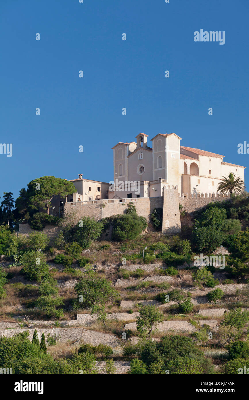 Wallfahrtskirche Sant Salvador auf dem Kalvarienberg, Arta, Mallorca, Balearen, Spanien Foto Stock