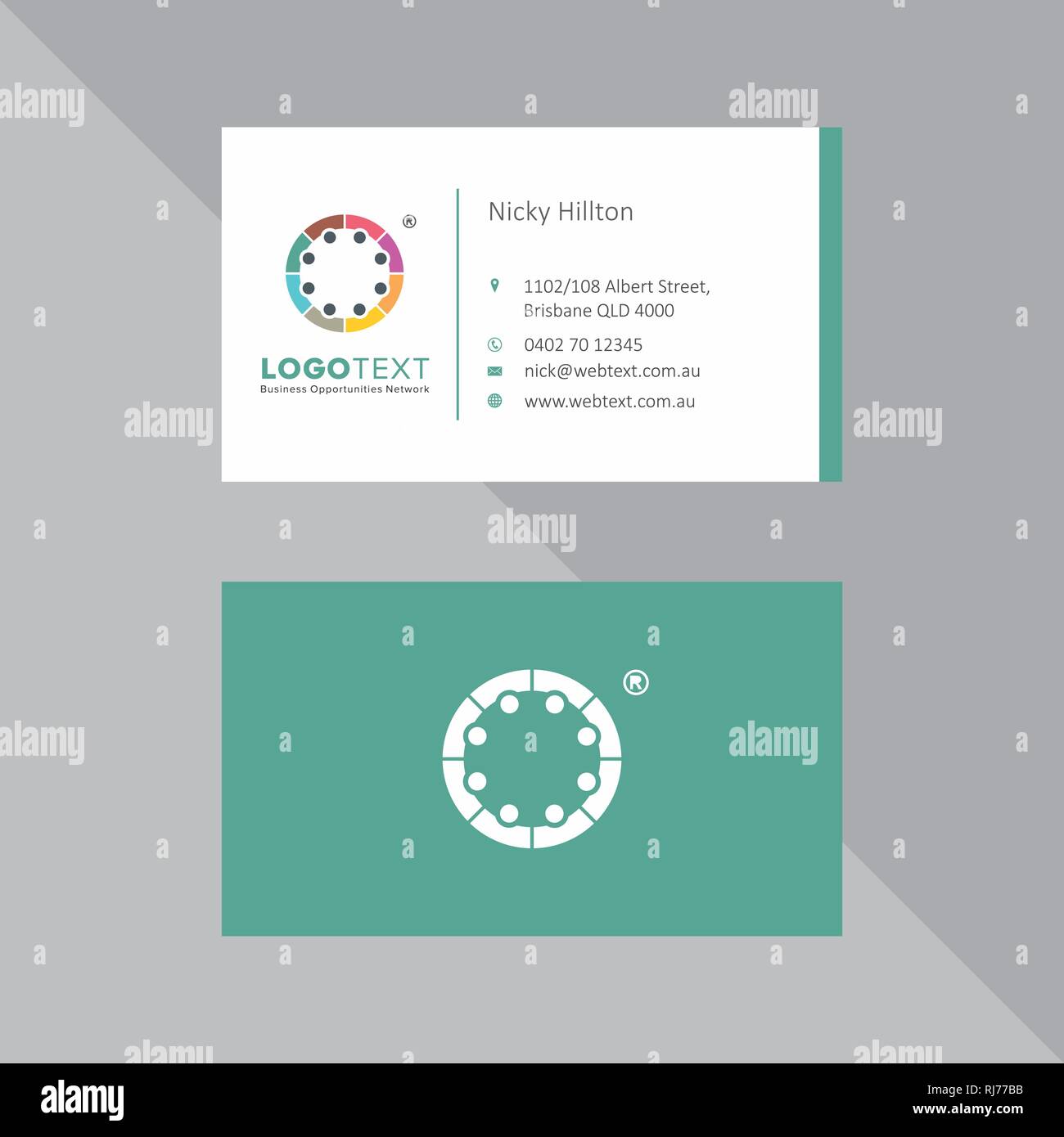 Professional Business Card e progettazione di carta intestata Illustrazione Vettoriale