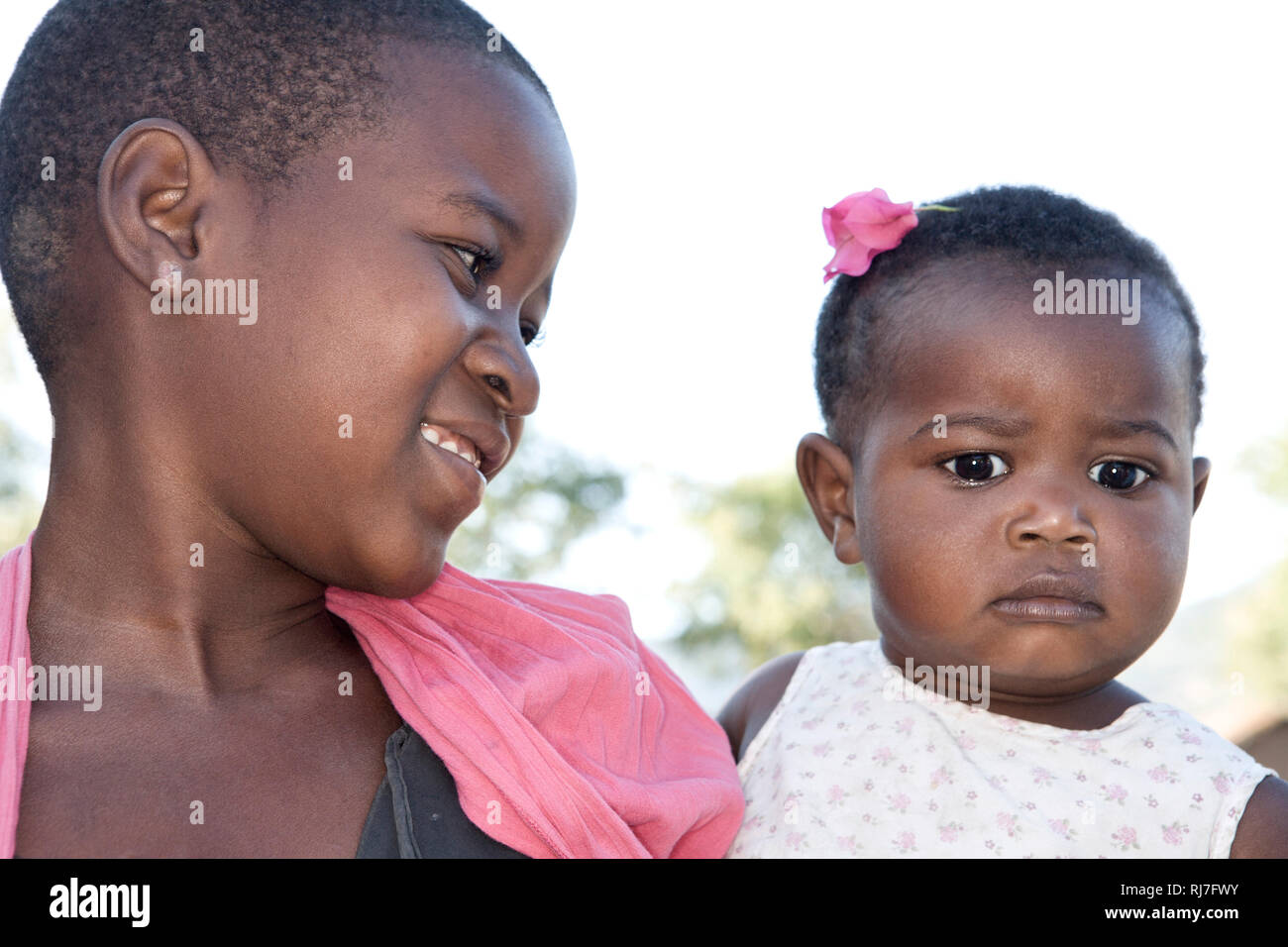 2 Kinder ritratto Foto Stock