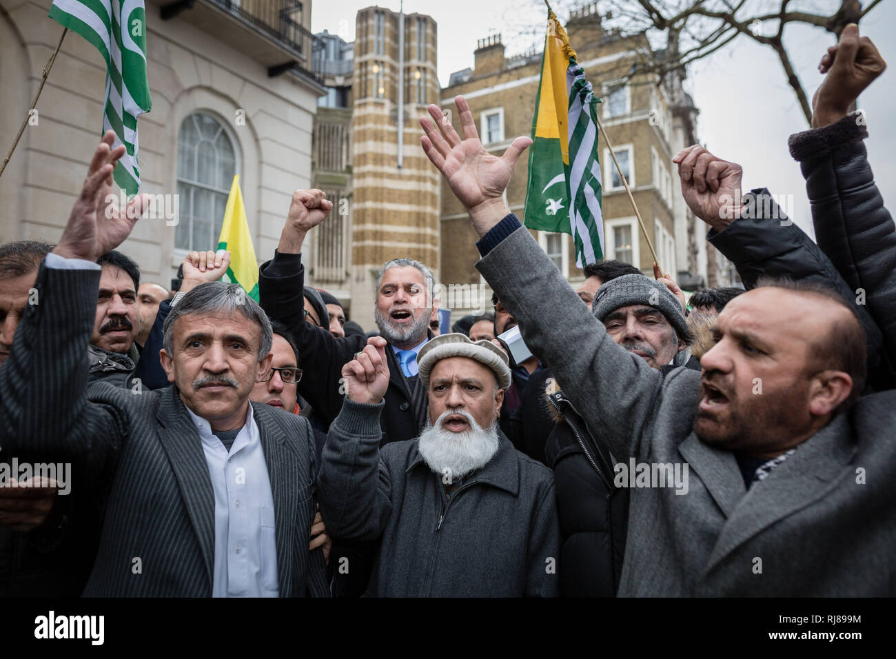 Londra, Regno Unito. 5 febbraio, 2019. Kashmir annuale Giornata di solidarietà. Credito: Guy Corbishley/Alamy Live News Foto Stock