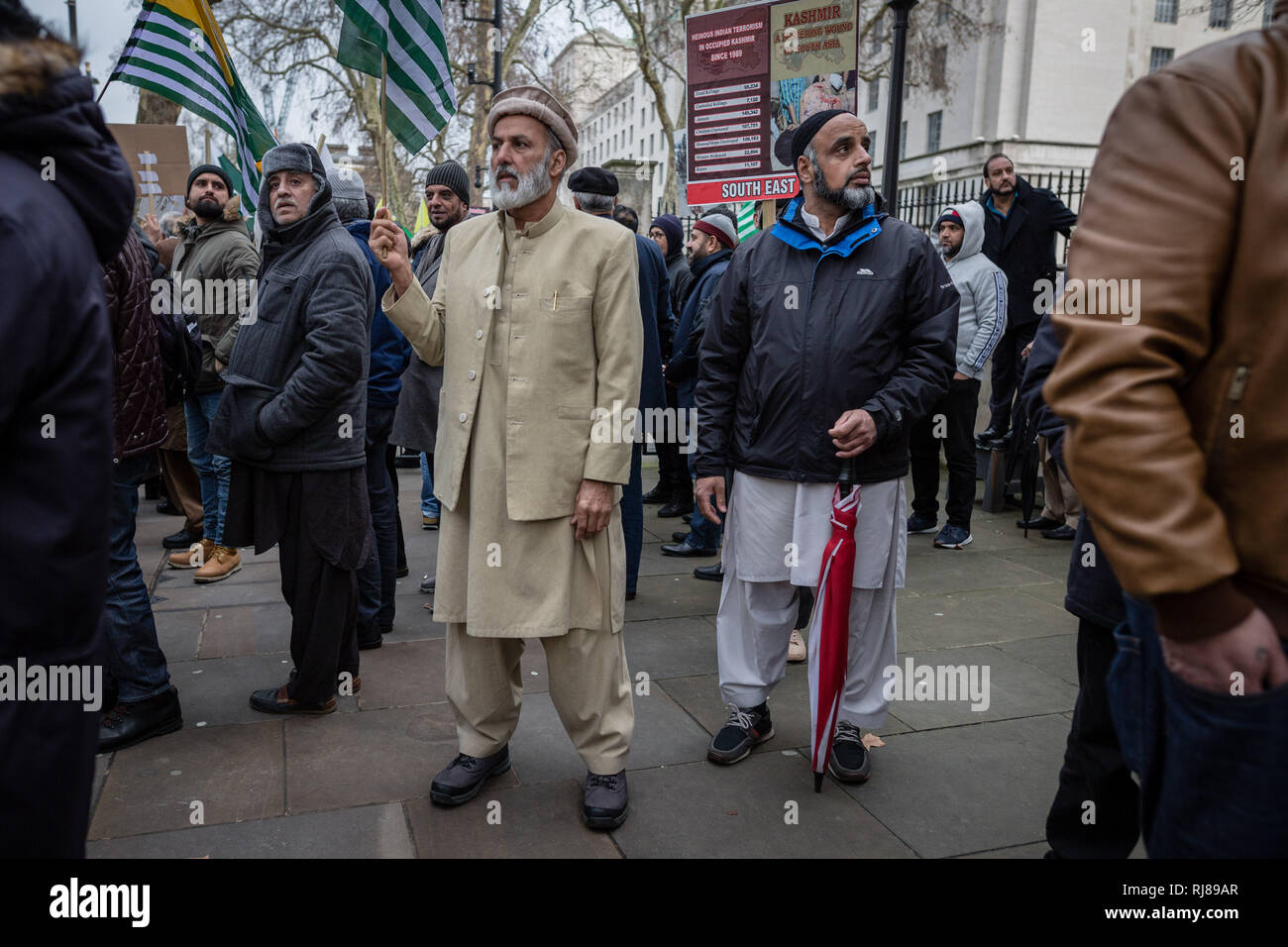 Londra, Regno Unito. 5 febbraio, 2019. Kashmir annuale Giornata di solidarietà. Credito: Guy Corbishley/Alamy Live News Foto Stock