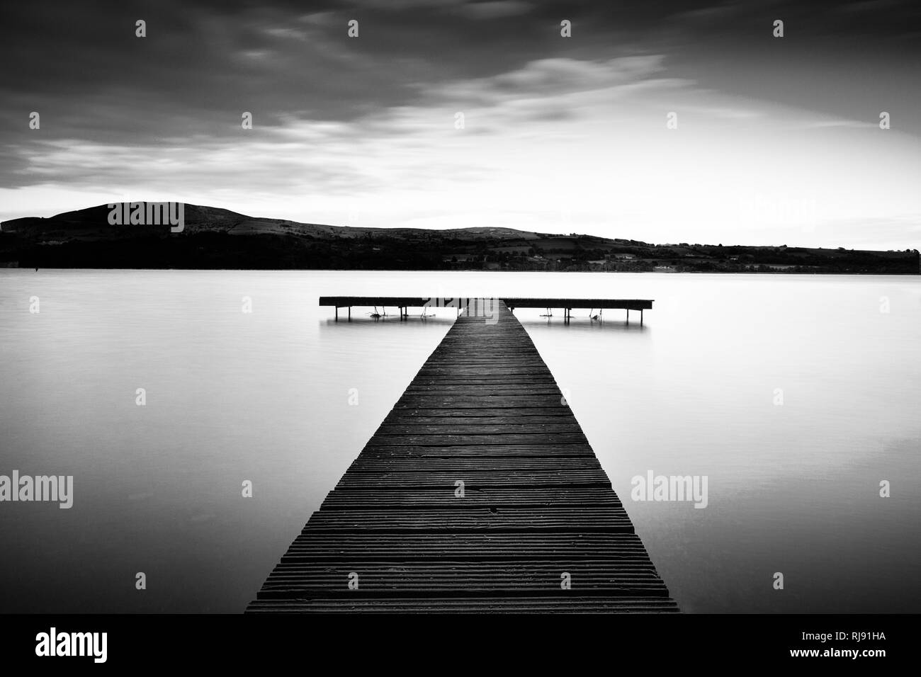 Un supporto di pesca sul Lough Derg Foto Stock