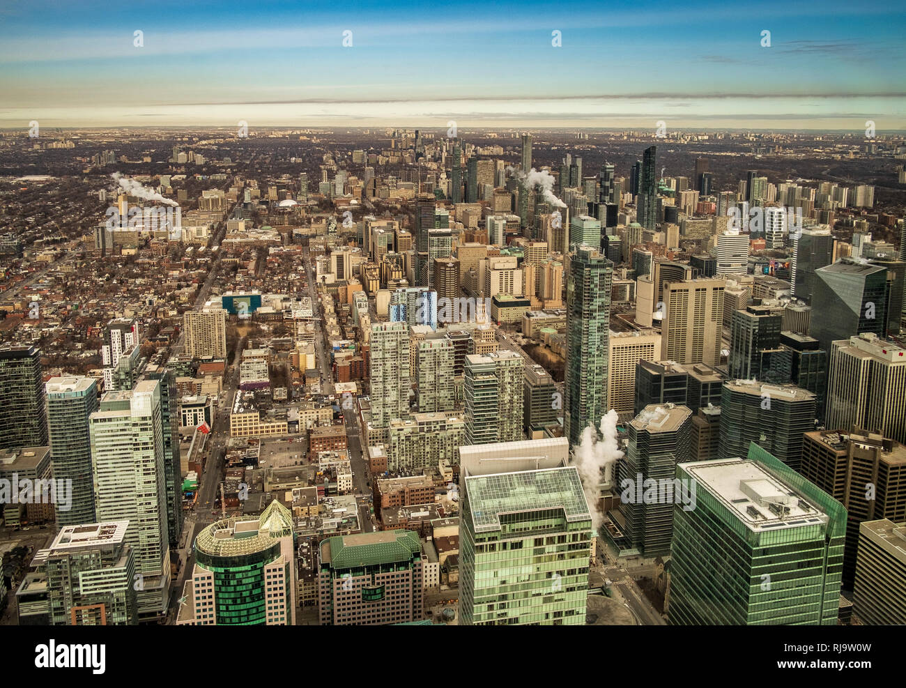 Edificio di Toronto vieved dal di sopra. Toronto, Ontario, Canada. Foto Stock