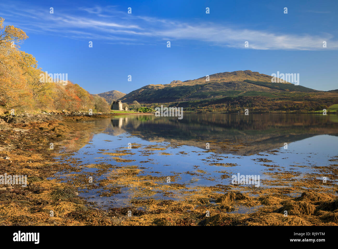 Dunderave castello sul Loch Fyne Foto Stock
