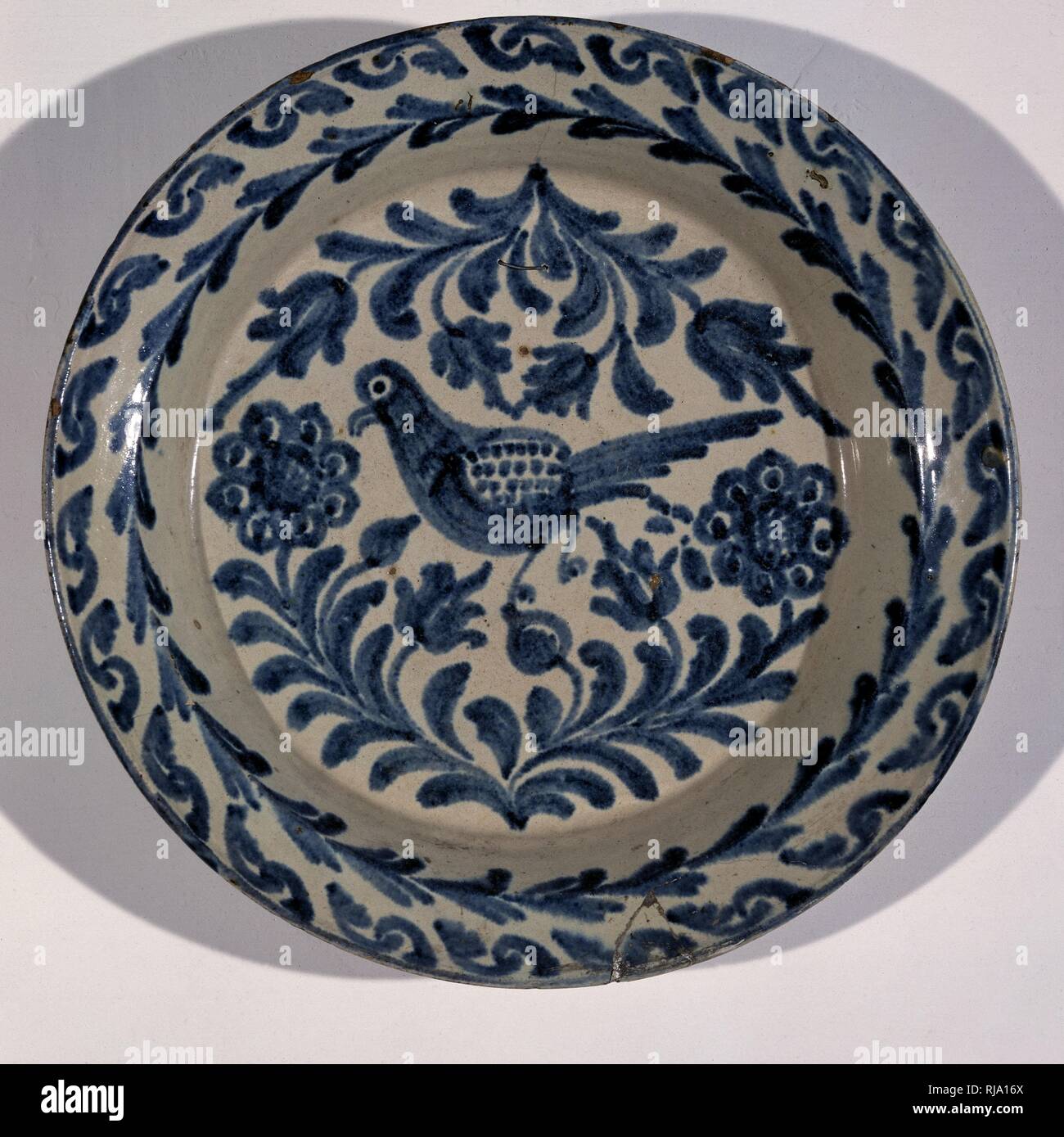 PLATO DE FAJALANZA-azul. Posizione: CASA DE LOS TIROS. GRANADA. Spagna. Foto Stock