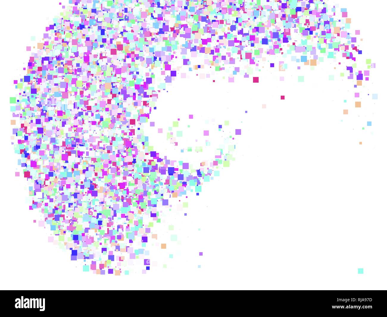 Sfondo astratto, illusione ottica di effetto gradiente. Effetto imbianchini. Mosaico composizione astratta. Ritmiche piastrelle colorate. Forme decorative. Spe Illustrazione Vettoriale