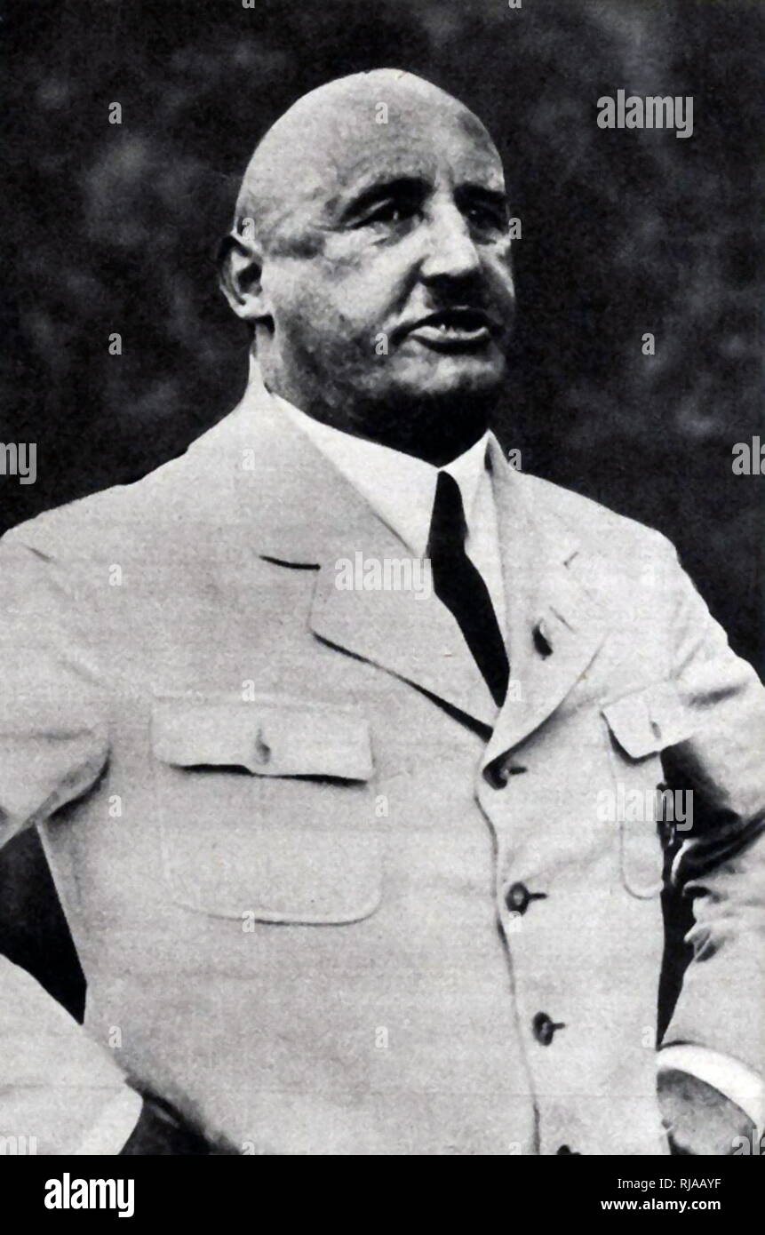 Julius Streicher (1885 - 1946); un membro di spicco del partito nazista (NSDAP) prima della Seconda Guerra Mondiale. Egli fu il fondatore ed editore della anti-semita giornale Der Stürmer, che è diventato un elemento centrale della propaganda nazista macchina. Dopo la guerra, Streicher è stato giudicato colpevole di crimini contro l umanità e eseguito Foto Stock