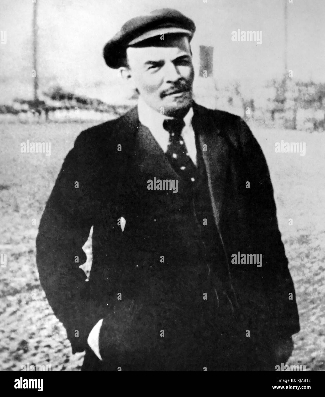 Fotografia di Vladimir Lenin, Mosca 1918. Foto Stock