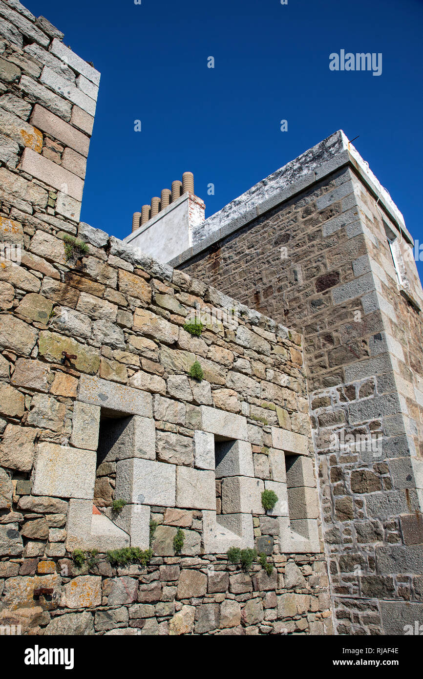 La parte residenziale di Fort Chateau L Etoc su Alderney, isole del canale. Foto Stock