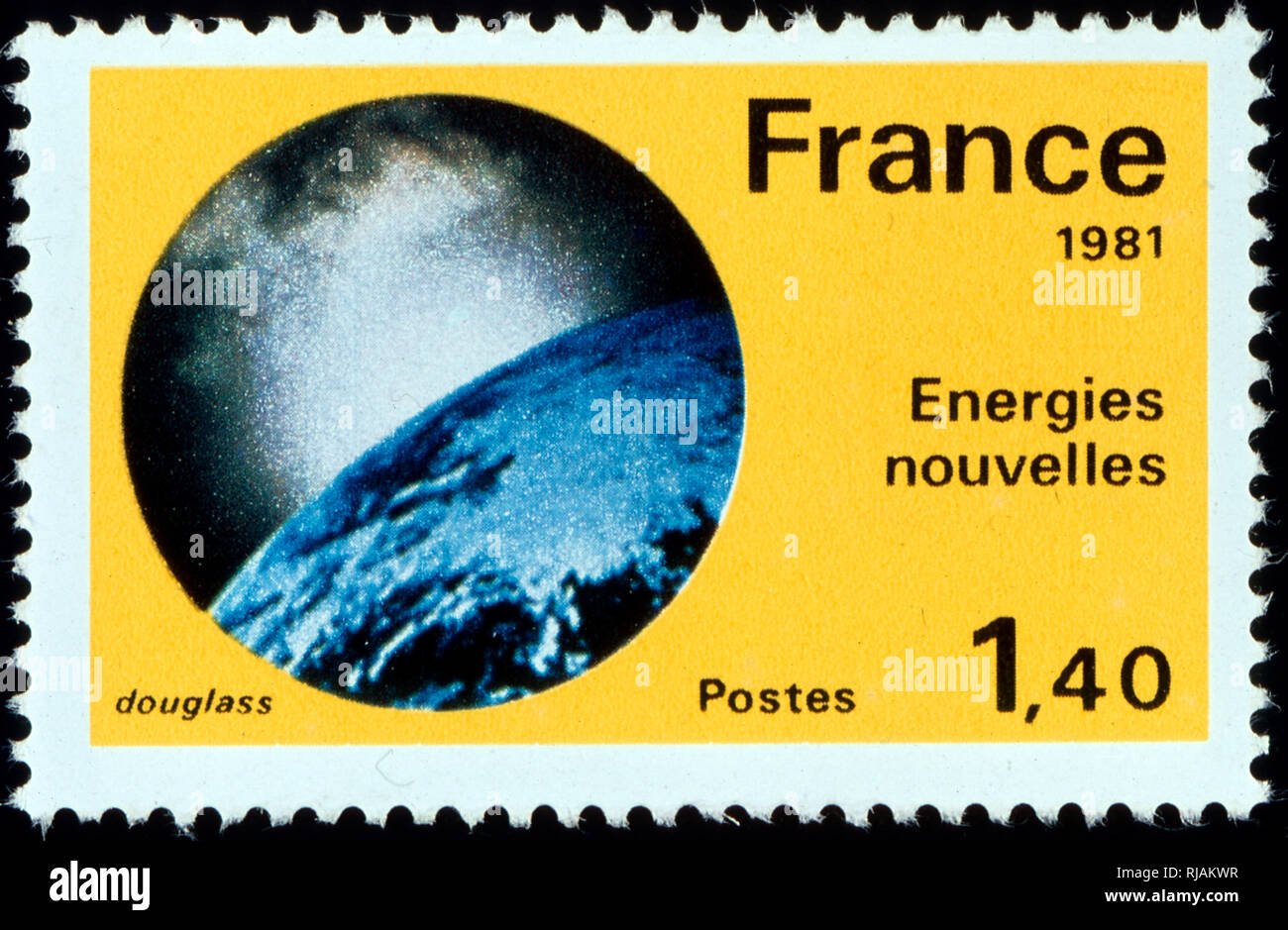 Il francese francobollo celebra l'energia alternativa 1981 Foto Stock