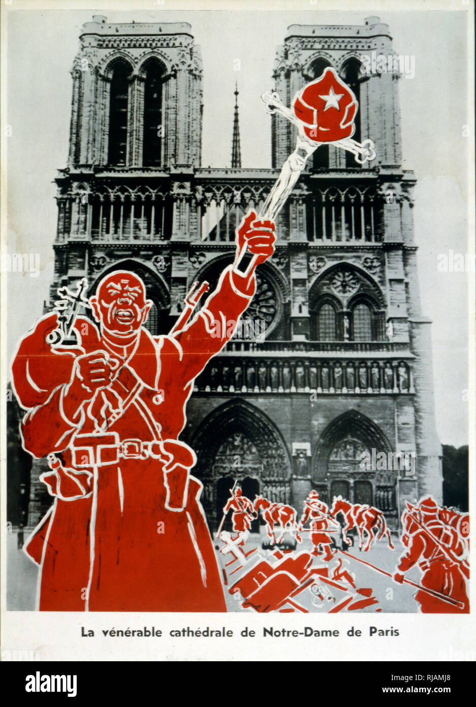 La Seconda Guerra Mondiale, la Francia di Vichy, Anti-Soviet anti-comunista, poster di propaganda. Circa 1942 Foto Stock