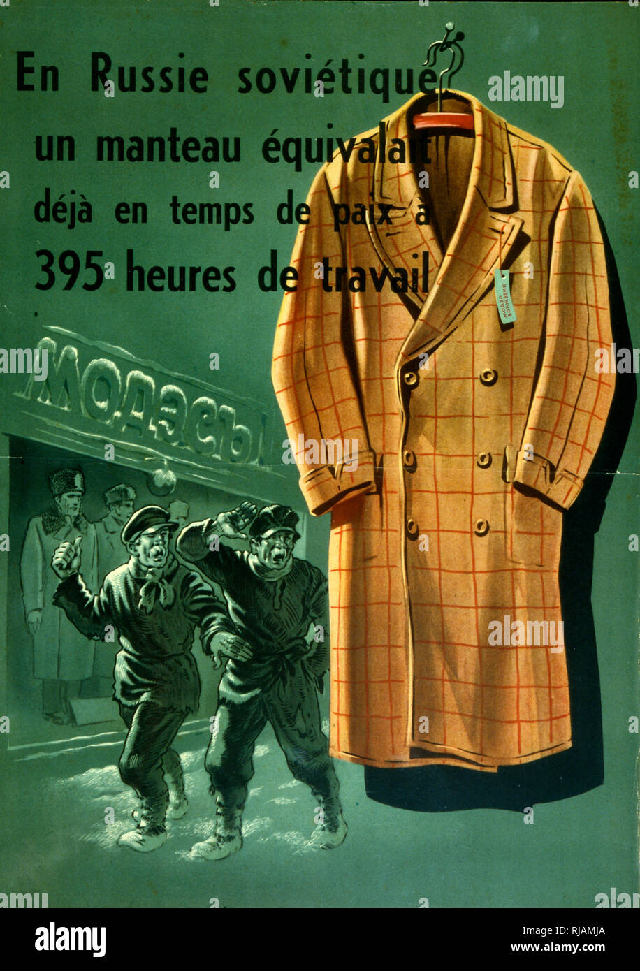 La Seconda Guerra Mondiale, la Francia di Vichy, Anti-Soviet anti-comunista, poster di propaganda. Circa 1942 Foto Stock