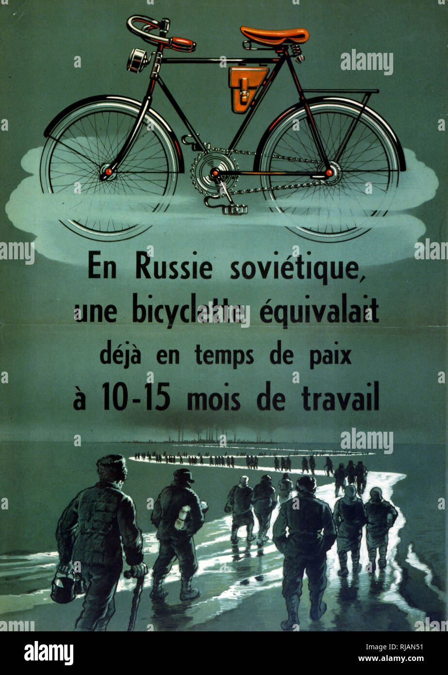 Anticomunista (anti-sovietica) poster di propaganda da Vichy Francia durante la Seconda Guerra Mondiale Foto Stock