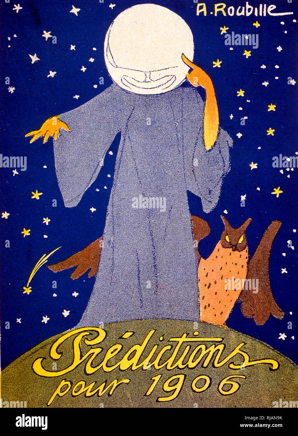 Illustrazione francese per una rivista di stime per l'anno 1906 Foto Stock