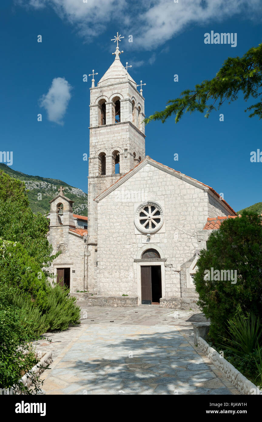 Monastero Reževići, Budva comune, Montenegro, Europa Foto Stock