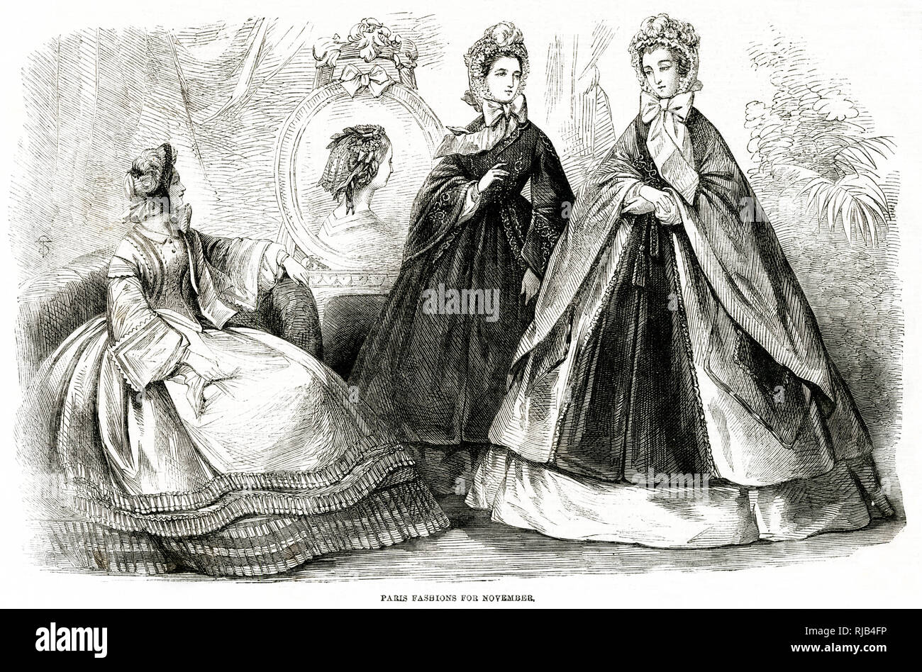 Moda per novembre 1861 Foto Stock