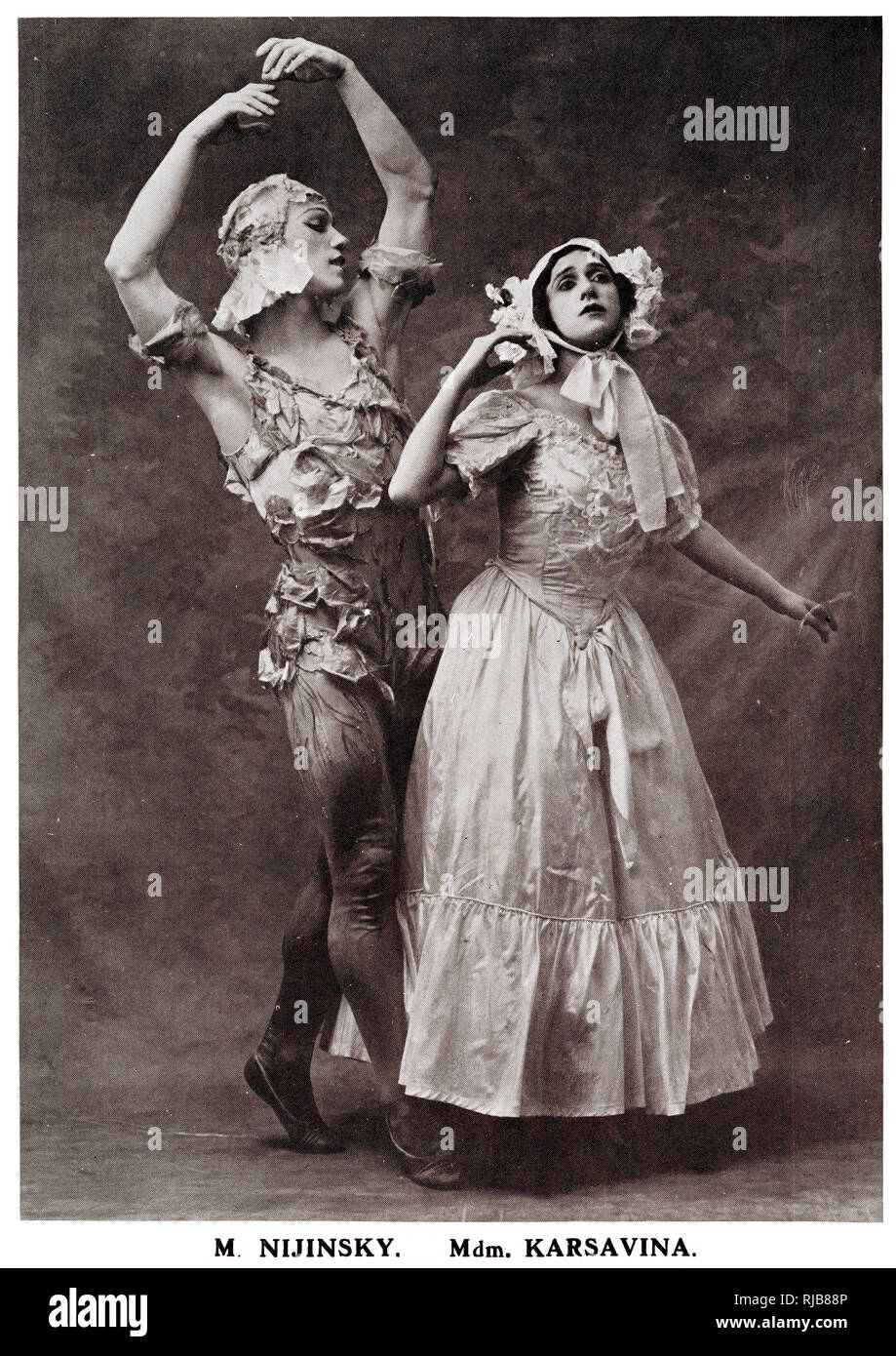 Vaslav Nijinsky e Tamara Karsavina Foto Stock