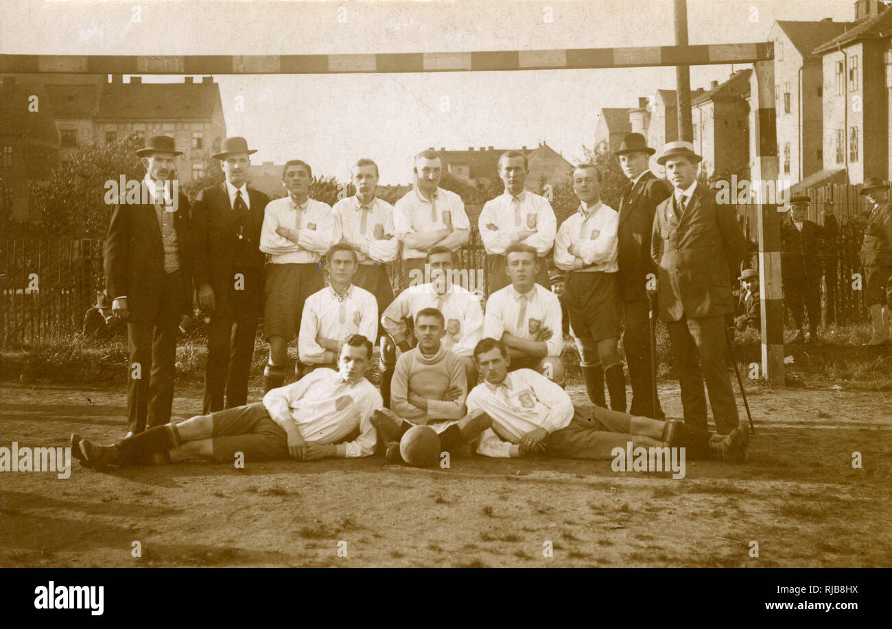 Foto della squadra di calcio, Susice, Repubblica Ceca Foto Stock