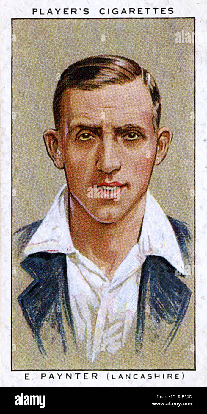 E Paynter, Lancashire County e Inghilterra cricketer Foto Stock