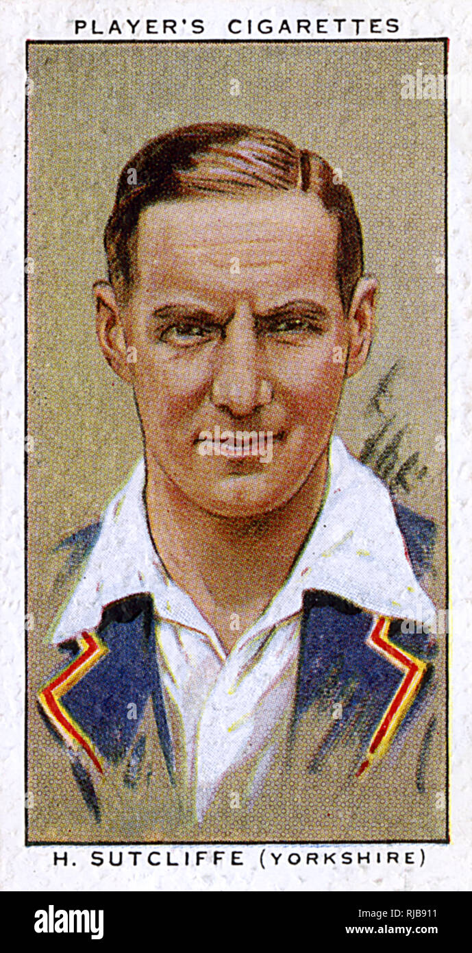 H Sutcliffe, Yorkshire County e Inghilterra cricketer Foto Stock