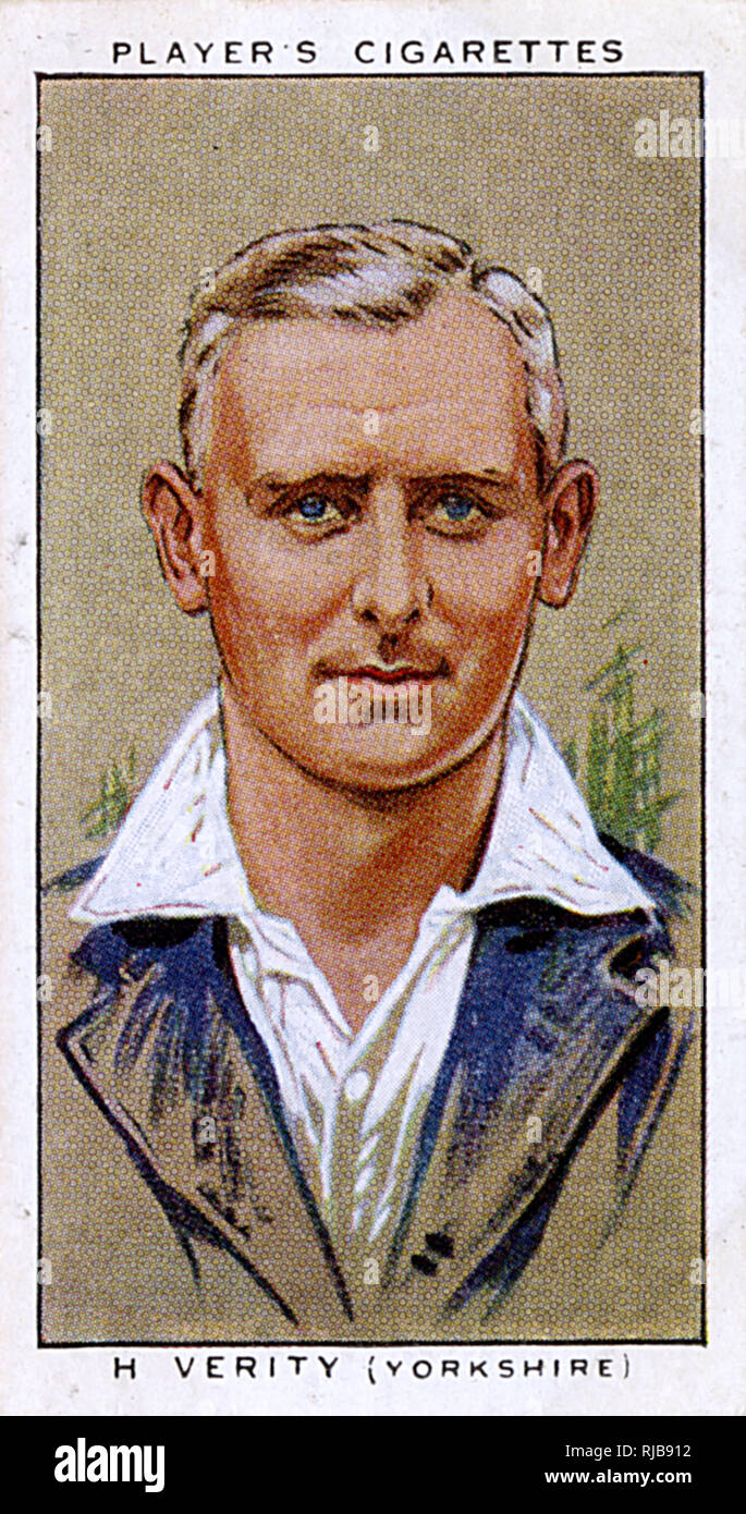 Hedley Verity, Yorkshire County e Inghilterra cricketer Foto Stock