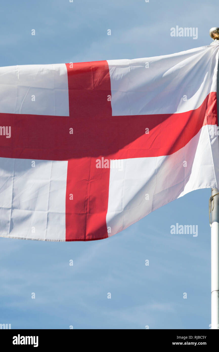 Bandiera dell'Inghilterra : St George Cross. Foto Stock