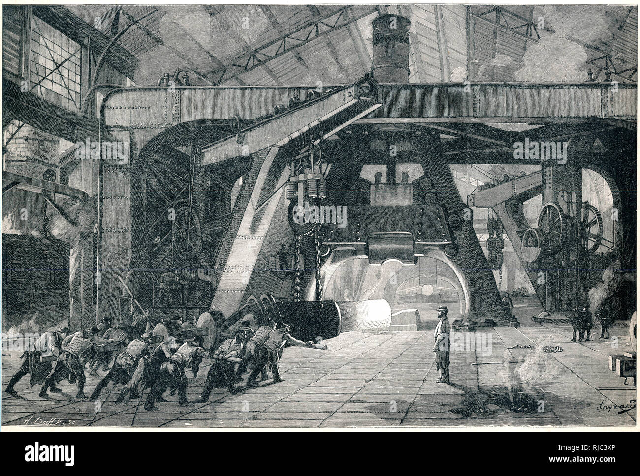 Le acciaierie navali di Saint-Chamond, Loira, Francia Foto Stock