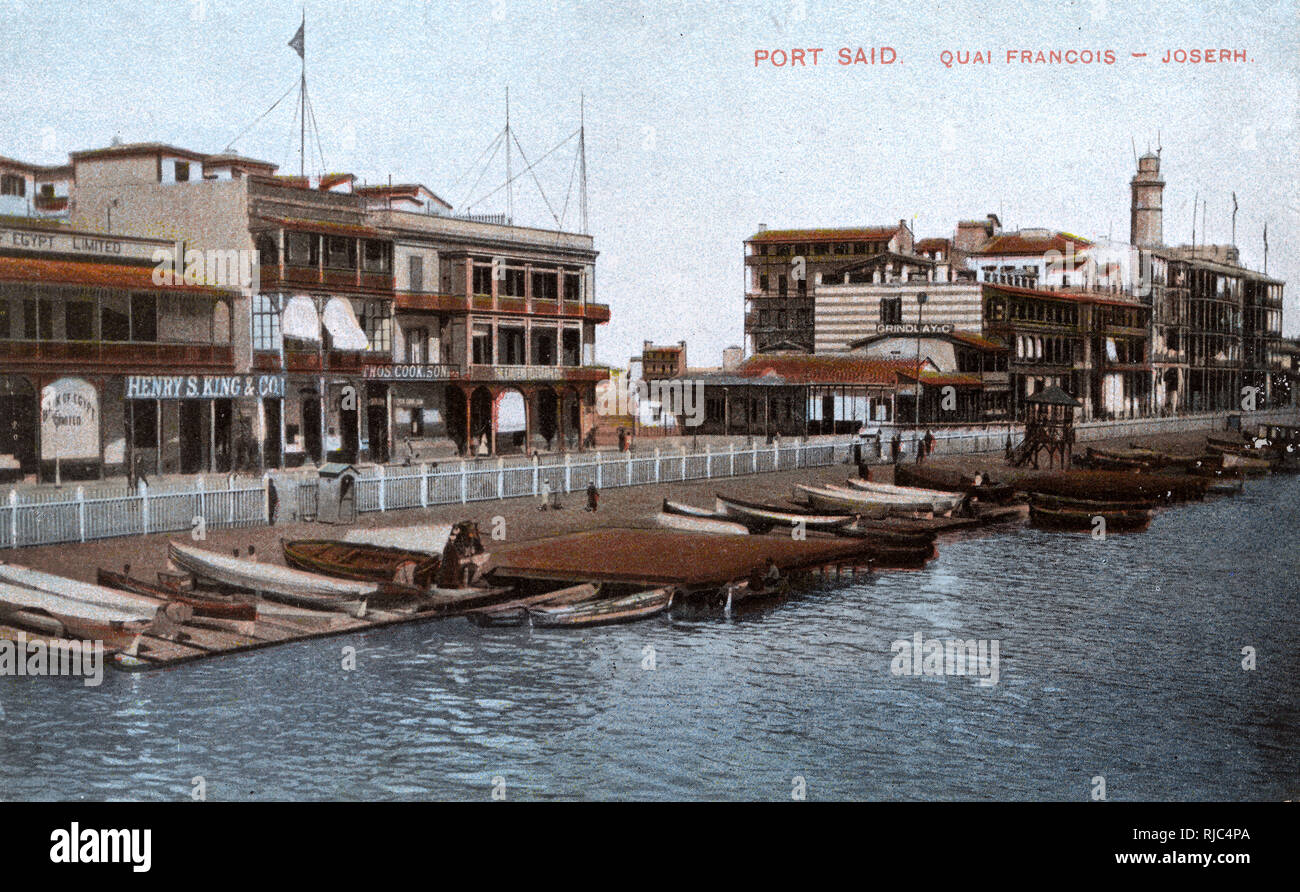 Port Said, Egitto - Quai Francois Giuseppe Foto Stock