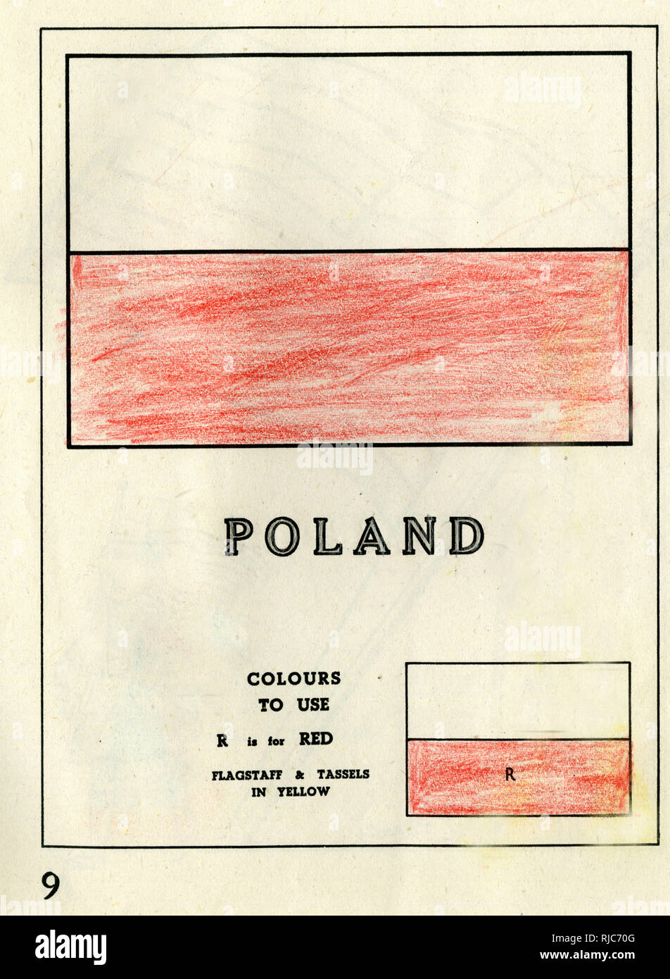 Pagina colore, per Paint Book Vittoria, WW2 Foto Stock