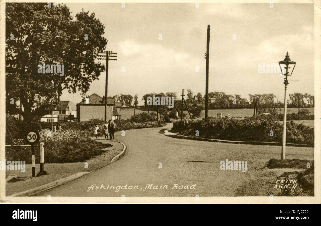 Main Road, Ashingdon, vicino a Rochford, Essex Foto Stock