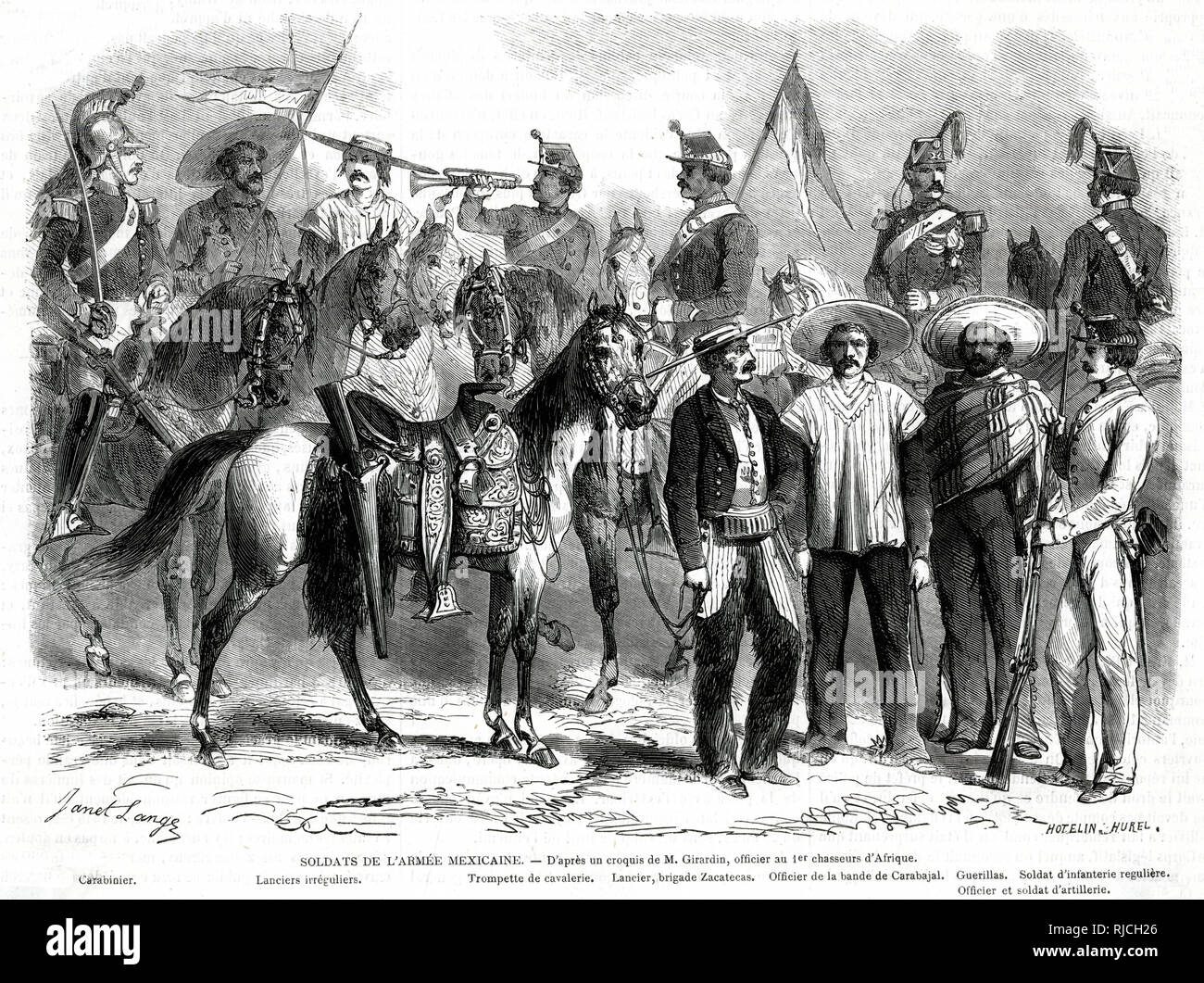 Soldati dell'esercito messicano Foto Stock