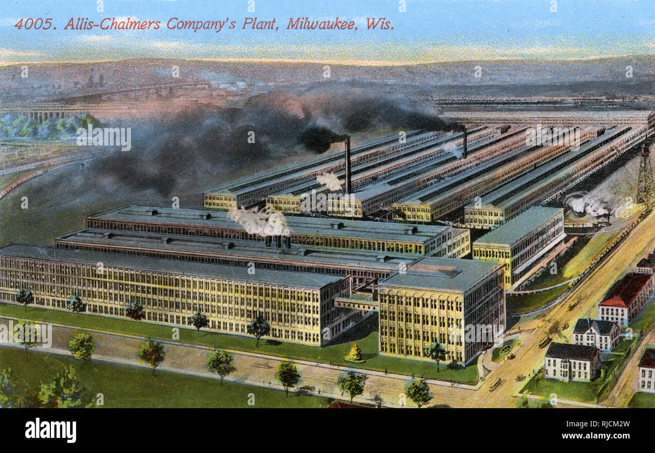 Stabilimento della Allis-Chalmers Company, Milwaukee, Wisconsin, USA Foto Stock