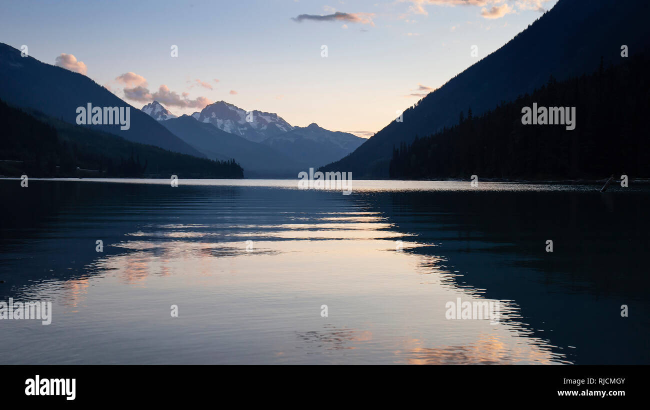 Kanada, British Columbia, Duffey Lake, D√§mmerung Foto Stock