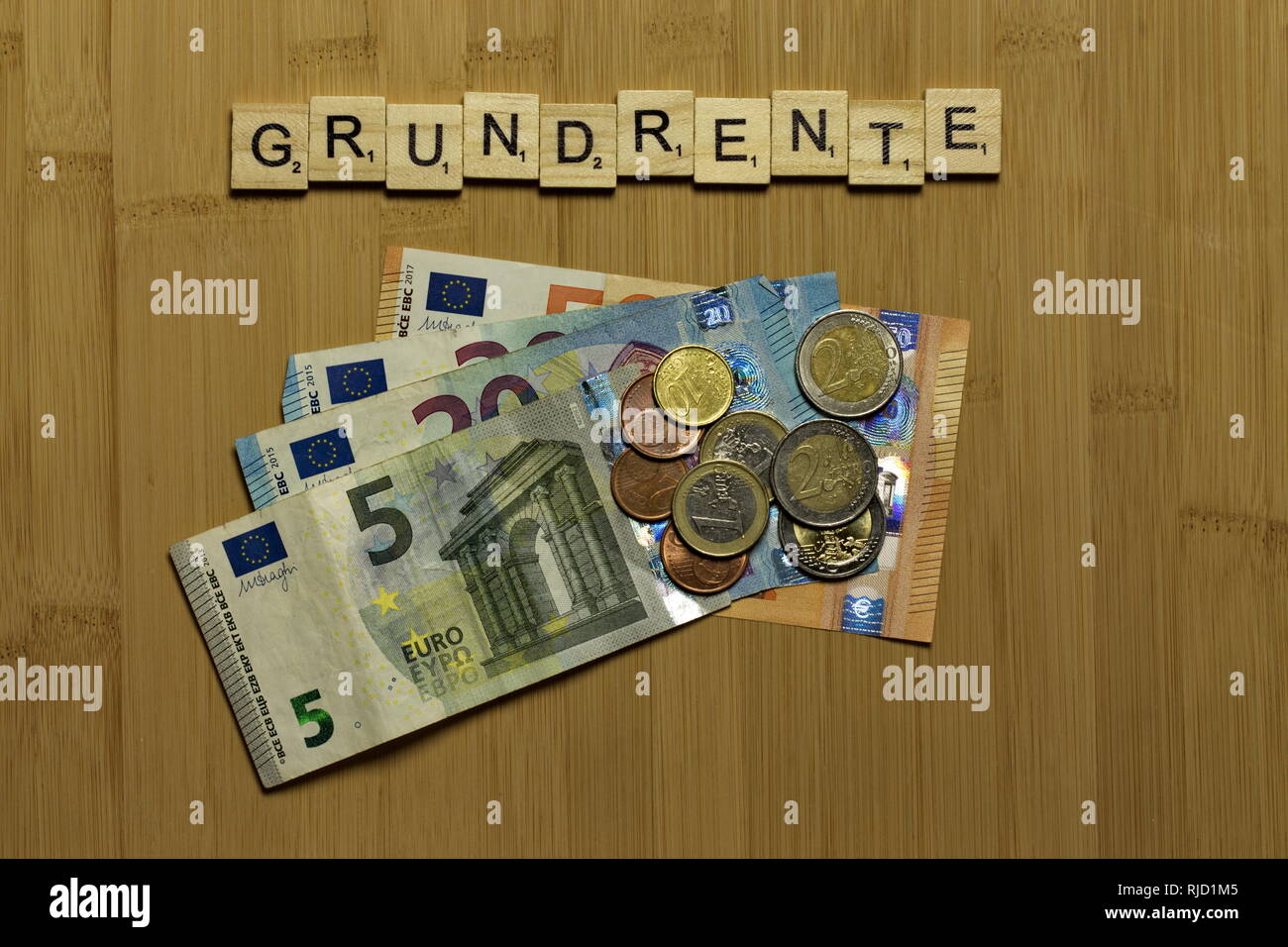 Firmare la sicurezza della pensione tedesca Grundrente Rentensicherheit Foto Stock