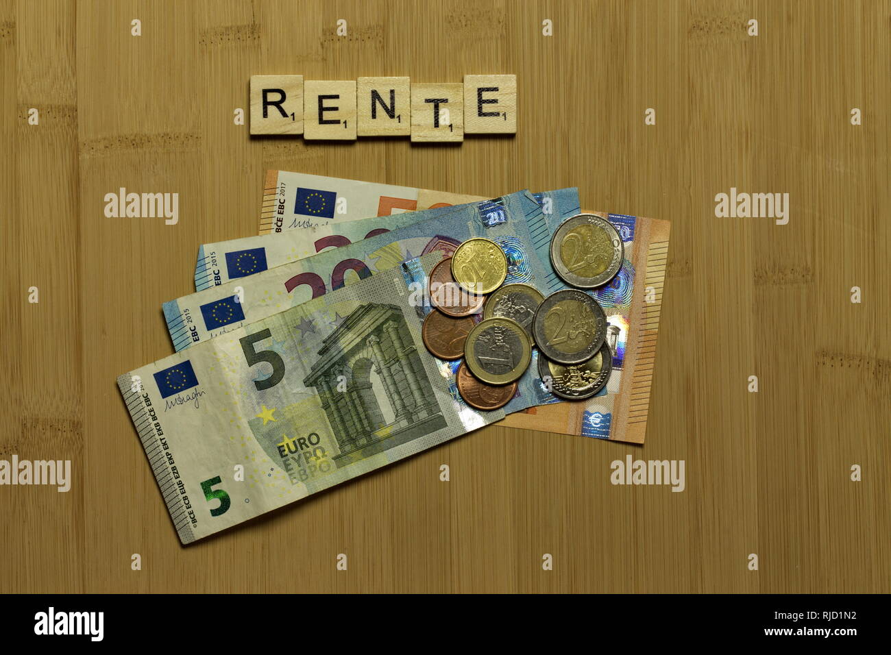 Firmare la sicurezza della pensione tedesca Grundrente Rentensicherheit Rente Foto Stock