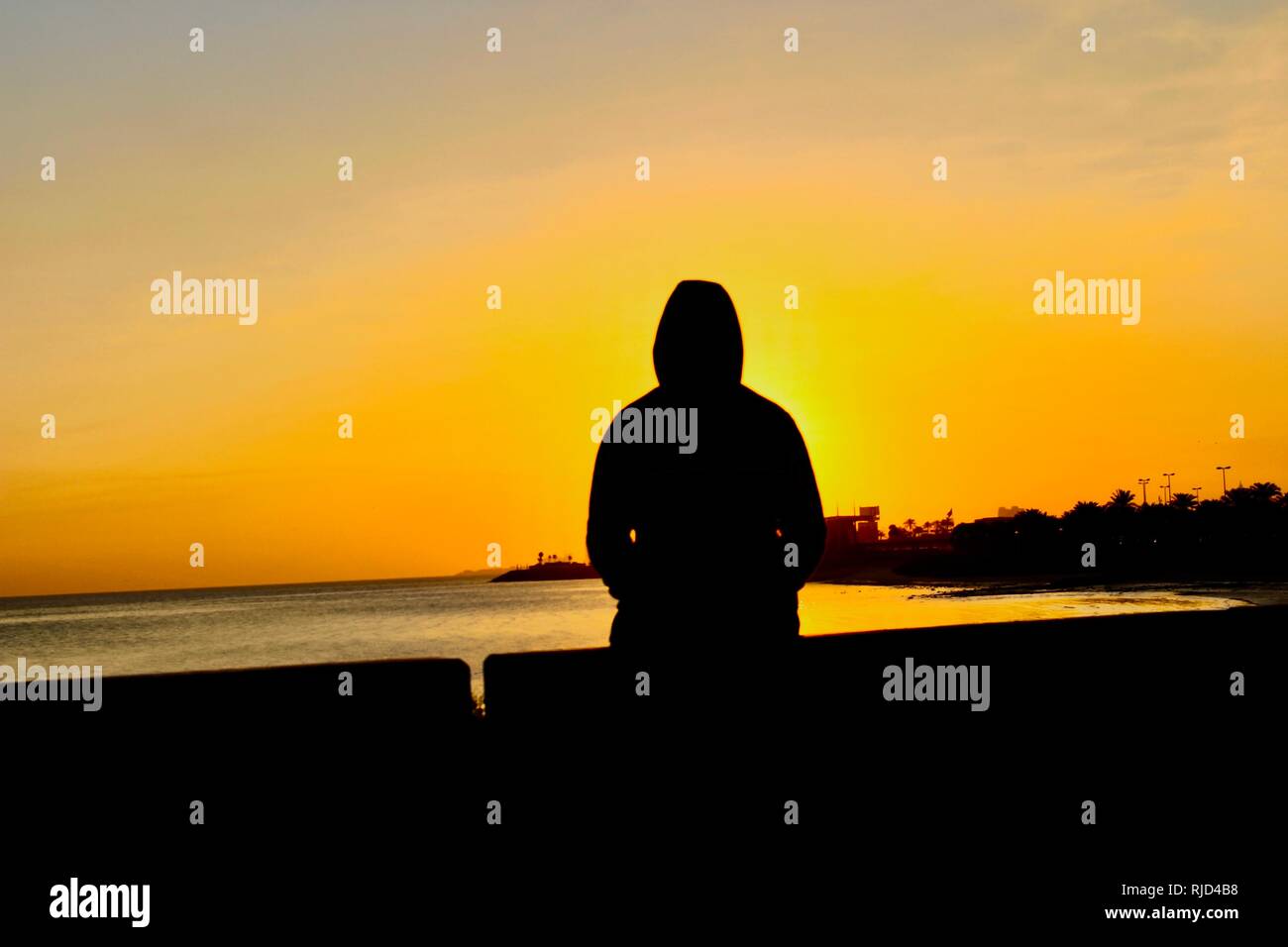 Kuwait sunrise Foto Stock